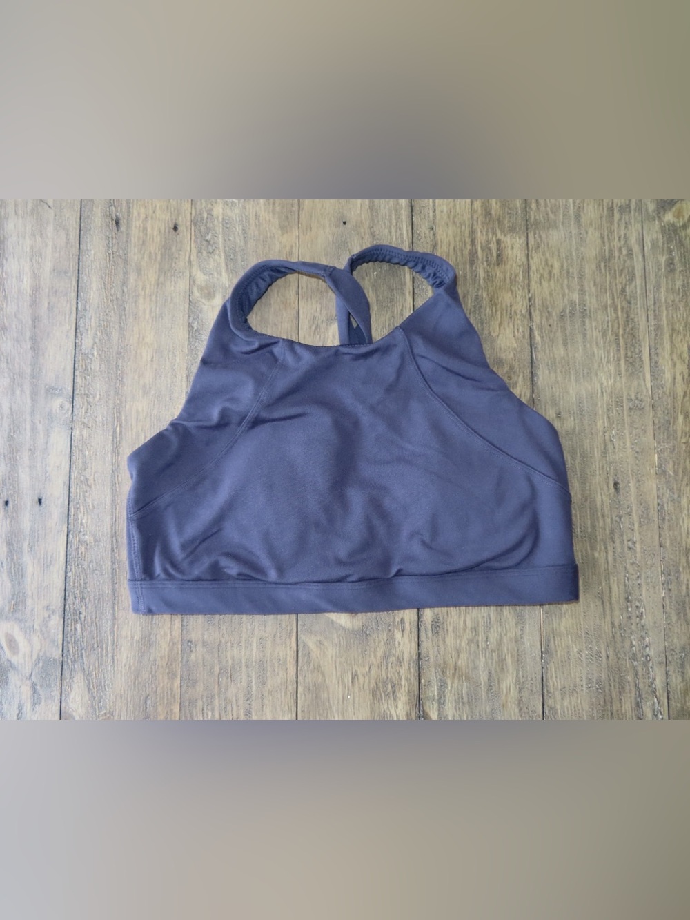 all in motion Navy High-Neck Racerback Sports Bra